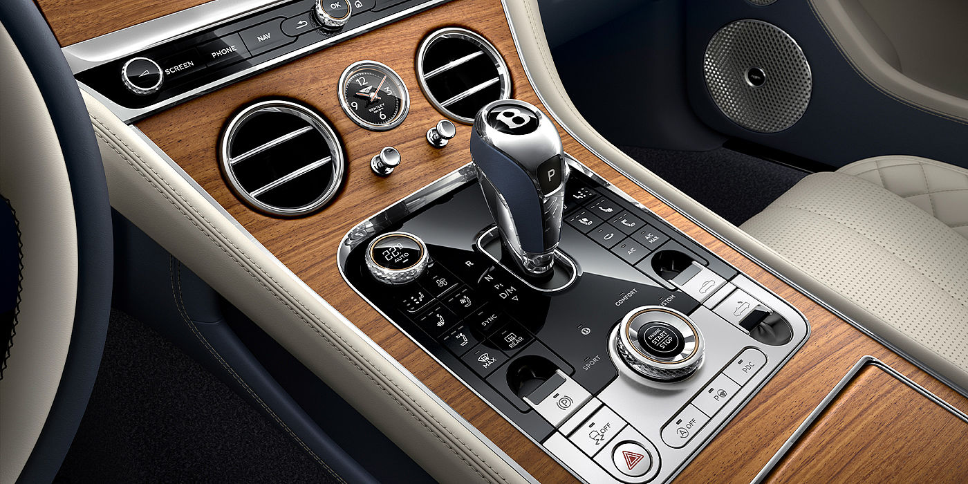 Bentley Baku Bentley Continental GTC Azure convertible front interior console detail