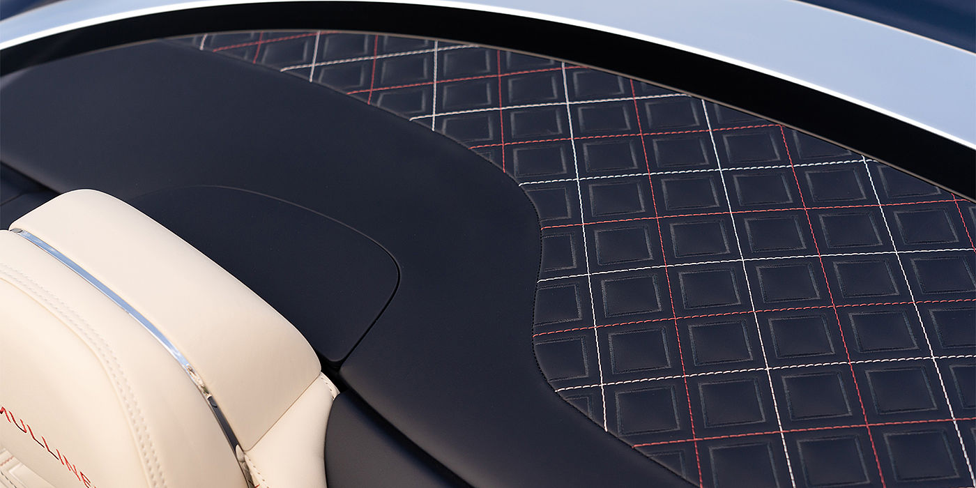Bentley Baku Bentley Continental GTC Mulliner convertible seat and cross stitched tonneau cover